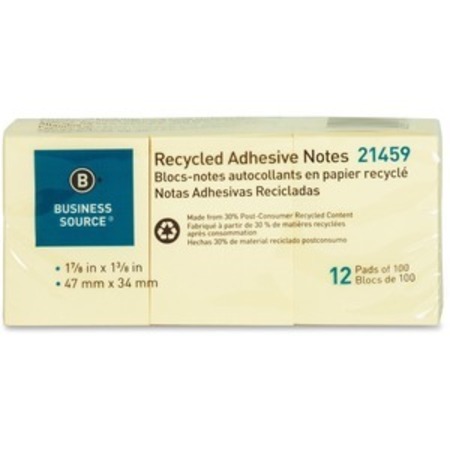 BUSINESS SOURCE Notes, Adhsv, Rcyc, 1.5X2, 12PK BSN21459